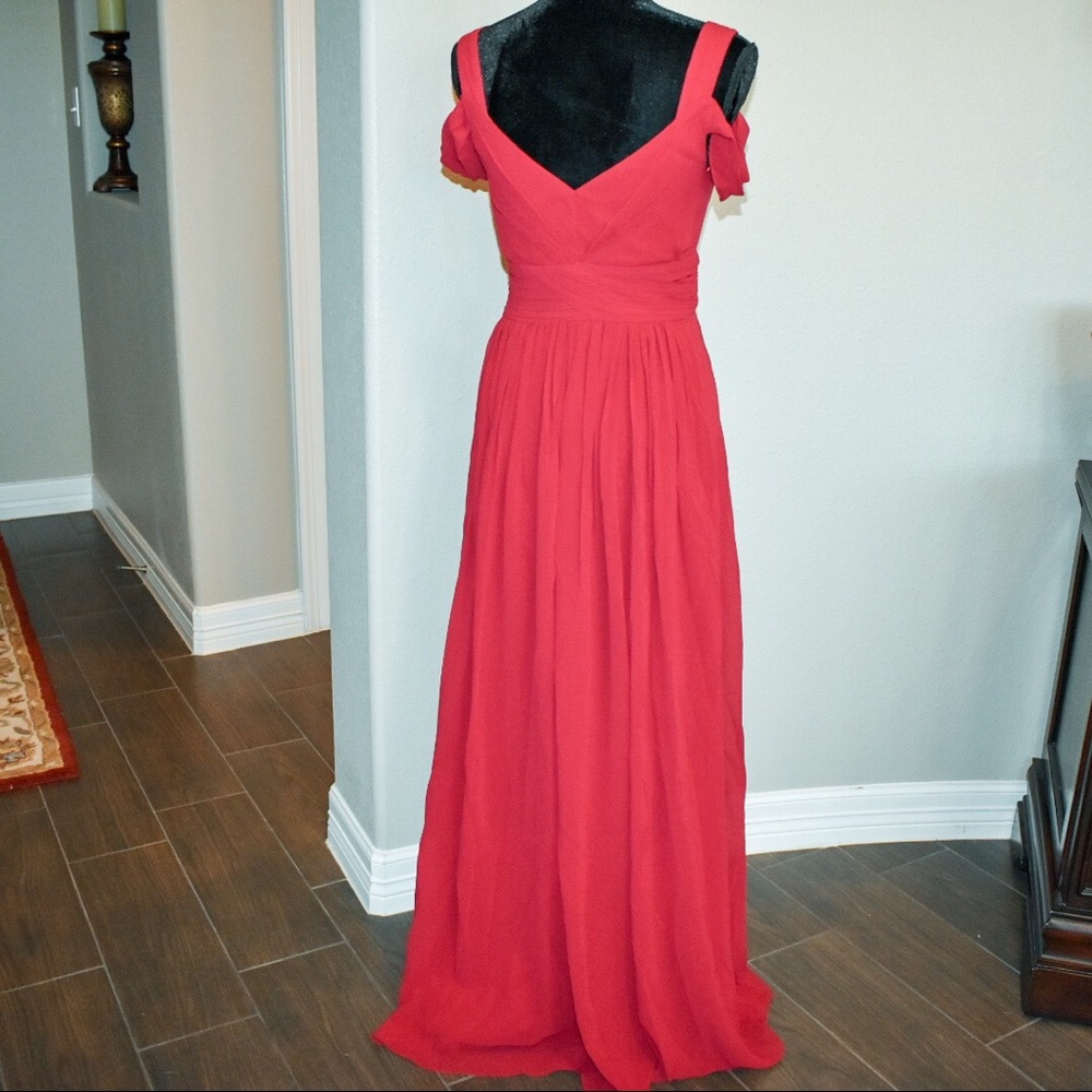 Lulu’s oceans of elegance wine Red Maxi Dress - Picture 5 of 6